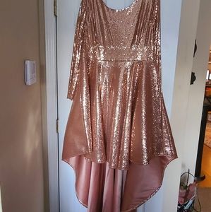 Rose Gold High Low Gown